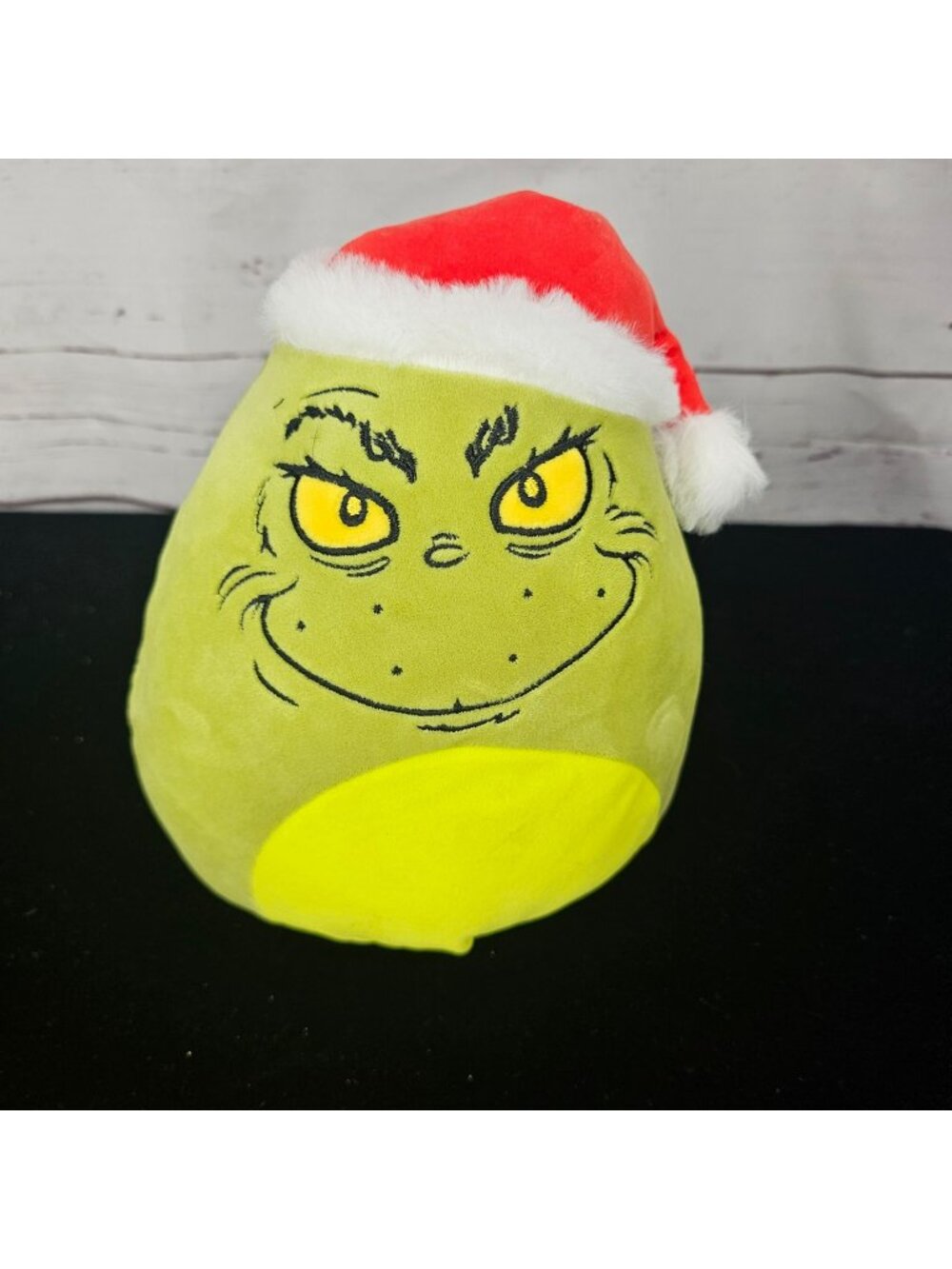The Grinch Squishmallows 12" Plush Toy With‎ Santa Hat Holiday Edition
